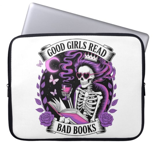 Gute Mädchen lesen schlechte Bücher Laptopschutzhülle (Vorderseite)