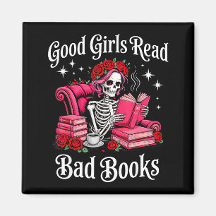 Gute Mädchen lesen schlechte Bücher lustiger Leser Magnet
