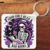 Gute Mädchen lesen schlechte Bücher Schlüsselanhänger (Rückseite)
