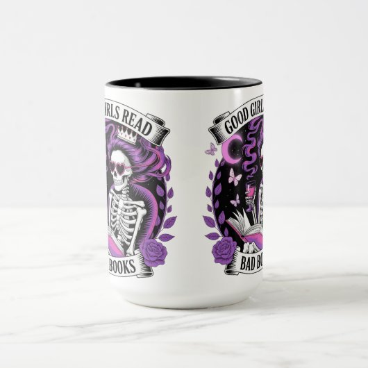 Gute Mädchen lesen schlechte Bücher Tasse (Zentrum)