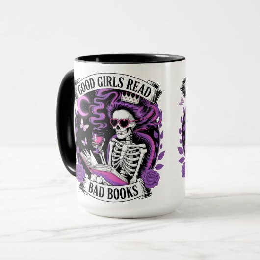 Gute Mädchen lesen schlechte Bücher Tasse (Vorderseite Links)