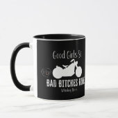 Gute Mädchen sitzen, schwarz, laufen auf Diesel-Ta Tasse (Links)