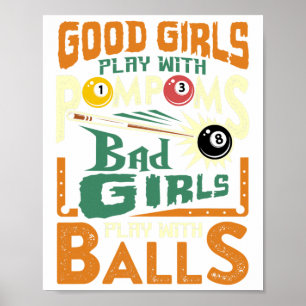 Gute Mädchen spielen mit Pompoms D Girls spielen m Poster