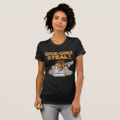 Gute Mädchen stehlen, Gold T-Shirt (Vorne ganz)