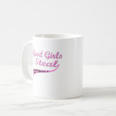 Gute Mädchen stehlen (rosa städtische) Kaffeetasse (Vorderseite Links)
