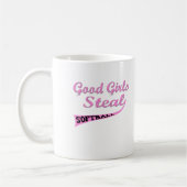 Gute Mädchen stehlen (rosa städtische) Kaffeetasse (Links)