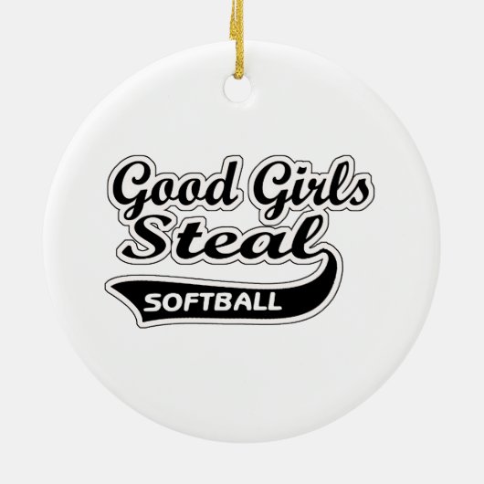 Gute Mädchen stehlen (Schwarzes) Keramikornament (Hinten)