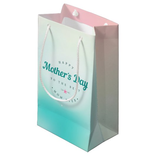 Gute Mama zum Muttertag | Geschenktasche Kleine Geschenktüte (Vorderseite Schrägansicht)