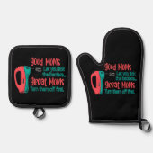 Gute Mamas Ließ Sie die Beaters sehen Große Mamas  Ofenhandschuh & Topflappen-Set (Vorderseite)