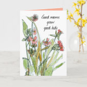 Gute Mamas Wildblumen zum Muttertag Karte (Gelbe Blume)