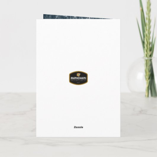 Gute Marmortextur mit Blume Karte (Rückseite)