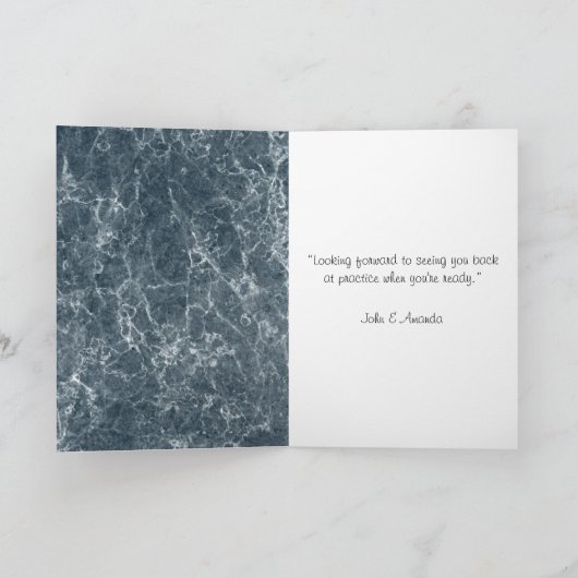 Gute Marmortextur mit Blume Karte (Innenseite)