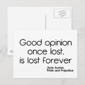 Gute Meinung Postkarte (Vorne/Hinten)