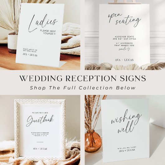 Gute Minimalistische Script-Hochzeitsempfehlung Sockelschild