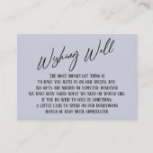 Gute moderne Handschrift, einfach, trostlos blau Begleitkarte (Vorderseite)