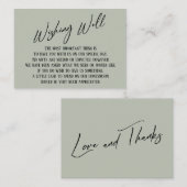 Gute moderne Handschrift, einfache Seite Grün Begleitkarte (Vorne/Hinten)