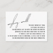 Gute moderne, schlanke Handschrift weiß Begleitkarte (Vorderseite)