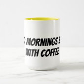 Gute Morgen beginnen mit Kaffee Tasse (Zentrum)