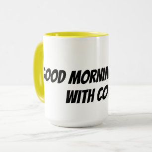 Gute Morgen beginnen mit Kaffee Tasse