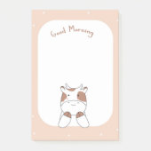 Gute Morgen-Kuh-Notizen Post-it Klebezettel (Vorderseite)