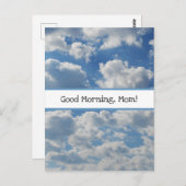 Gute Morgen Mama Schöne Wolken Fotovorlage Postkarte (Vorne/Hinten)