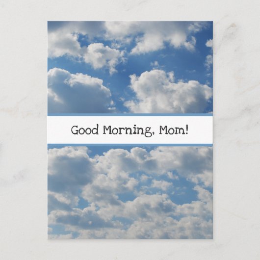 Gute Morgen Mama Schöne Wolken Fotovorlage Postkarte (Vorderseite)