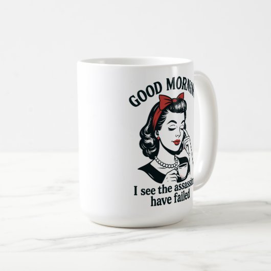 Gute MorgenAssassins Versagt Kaffeetasse (VorderseiteRechts)