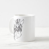 Gute Morgenbriefe Schönes Zebra Schwarz & Weiß Kaffeetasse (Vorderseite Links)