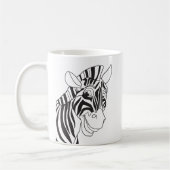 Gute Morgenbriefe Schönes Zebra Schwarz & Weiß Kaffeetasse (Links)