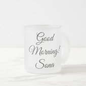 Gute Morgenbriefe Schönes Zebra Schwarz & Weiß Mattglastasse (VorderseiteRechts)