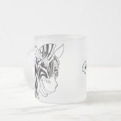 Gute Morgenbriefe Schönes Zebra Schwarz & Weiß Mattglastasse (Vorderseite Links)