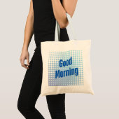 Gute morgendliche blaue Punkte Tragetasche (Vorderseite (Produkt))