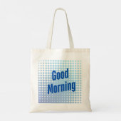 Gute morgendliche blaue Punkte Tragetasche (Rückseite)