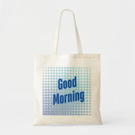 Gute morgendliche blaue Punkte Tragetasche