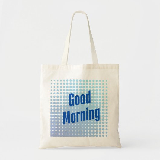 Gute morgendliche blaue Punkte Tragetasche (Vorne)