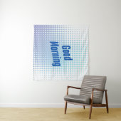 Gute morgendliche blaue Punkte Wandteppich (Beispiel (Horizontal))