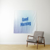 Gute morgendliche blaue Punkte Wandteppich (Beispiel)