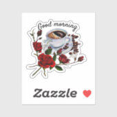 Gute morgendliche Kaffeepause Aufkleber (Blatt)