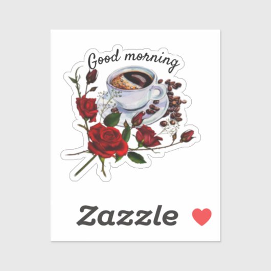 Gute morgendliche Kaffeepause Aufkleber (Blatt)