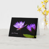 Gute Morgenkarte mit Lila Wasserhilfen Karte (Gelbe Blume)