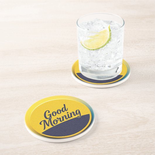 "Gute Morgenküste Getränkeuntersetzer (Seite)