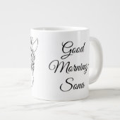 Gute Morgenlesung Schönes Zebra Schwarz & Weiß Jumbo-Tasse (Vorderseite Rechts)