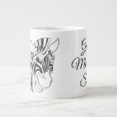 Gute Morgenlesung Schönes Zebra Schwarz & Weiß Jumbo-Tasse (Vorderseite)