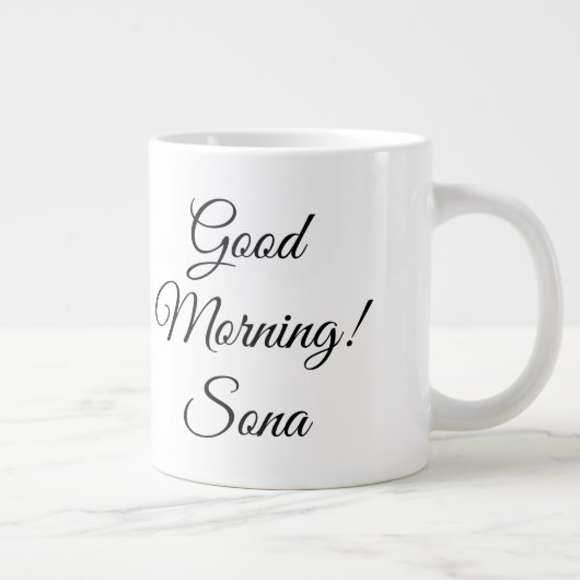 Gute Morgenlesung Schönes Zebra Schwarz & Weiß Jumbo-Tasse (Rechts)