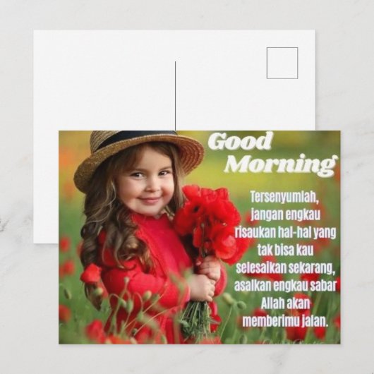 Gute Morgenmotivation Postkarte (Vorne/Hinten)