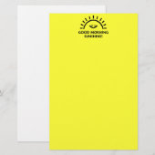 Gute Morgensonne Briefpapier (Vorne/Hinten)
