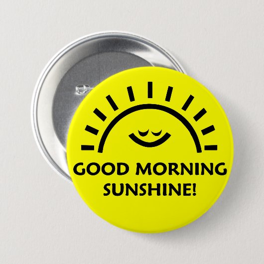 Gute Morgensonne Button (Vorne & Hinten)