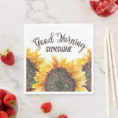 Gute Morgensonne Gelbbraun Sonnenblumen Serviette (Beispiel)