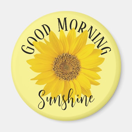 Gute Morgensonne Gelbe Sonnenblume Magnet (Vorne)