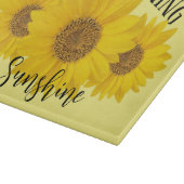 Gute Morgensonne Gelbe Sonnenblume Schneidebrett (Ecke)